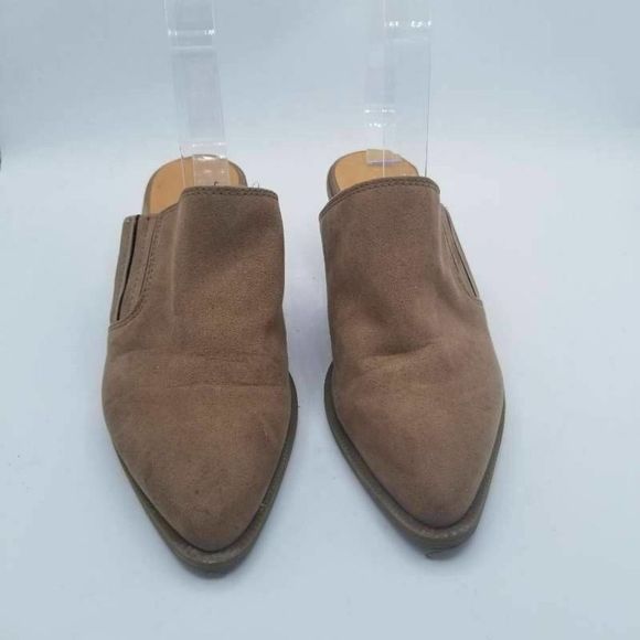 American Eagle Outfitters Womens Mules Heels Shoes Beige Slip On Pointed Toe 6 - Picture 5 of 6